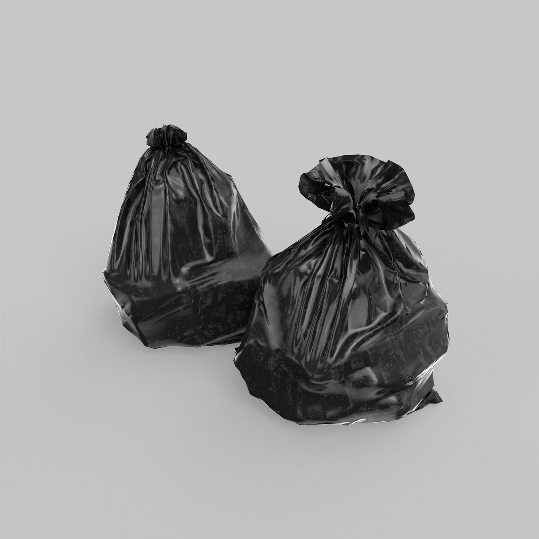 Garbage Bags 3D Model – Low Poly PBR Game Asset, FBX, OBJ - View 10