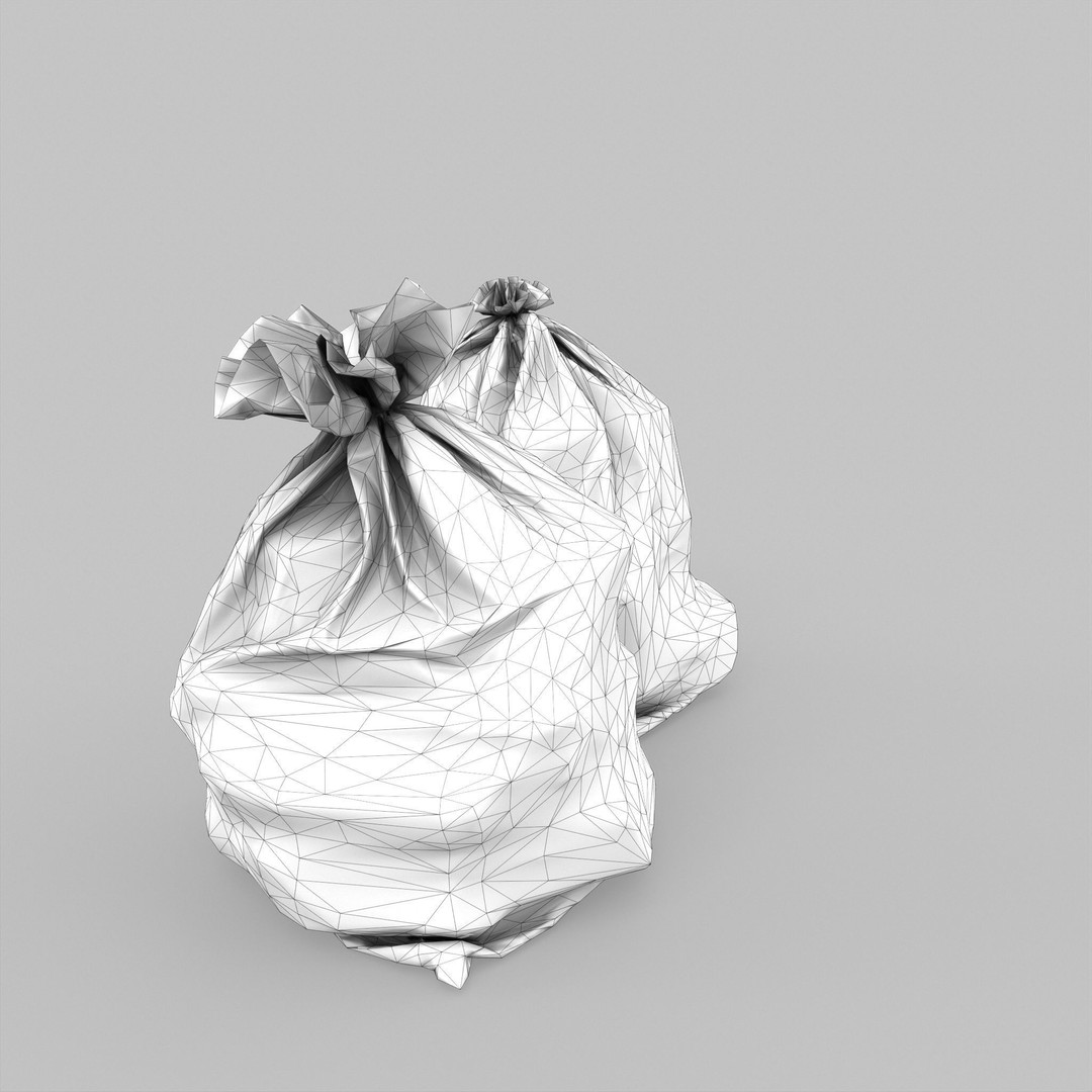 Garbage Bags 3D Model – Low Poly PBR Game Asset, FBX, OBJ - View 5