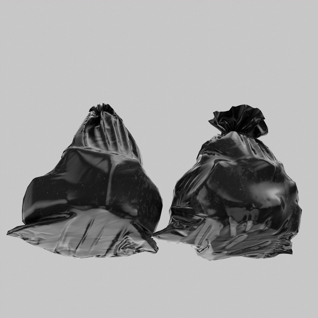 Garbage Bags 3D Model – Low Poly PBR Game Asset, FBX, OBJ - View 7