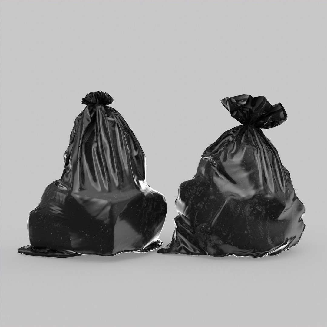 Garbage Bags 3D Model – Low Poly PBR Game Asset, FBX, OBJ - View 8