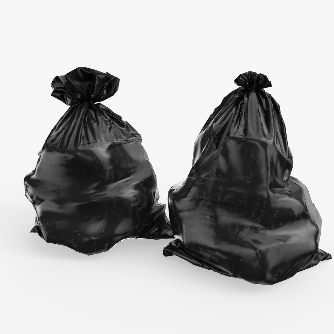 Garbage Bags 3D Model – Low Poly PBR Game Asset, FBX, OBJ - View 9