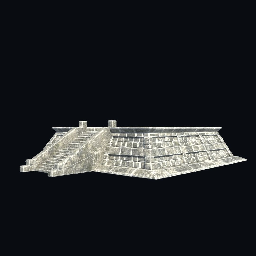 Ancient Aztec Temple 3D Model – Low Poly Game-Ready Asset, FBX, OBJ - View 14