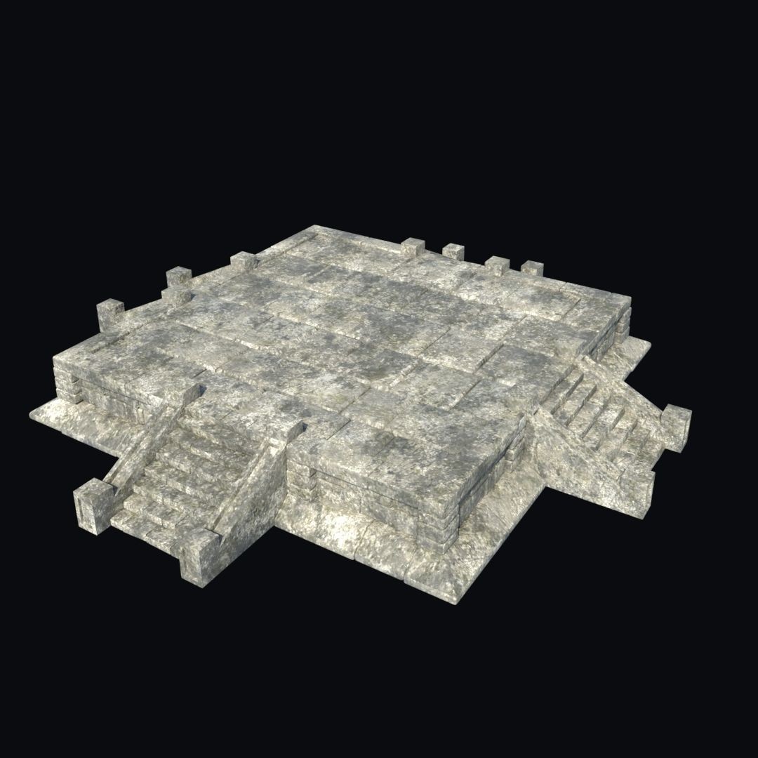 Ancient Aztec Temple 3D Model – Low Poly Game-Ready Asset, FBX, OBJ - View 17