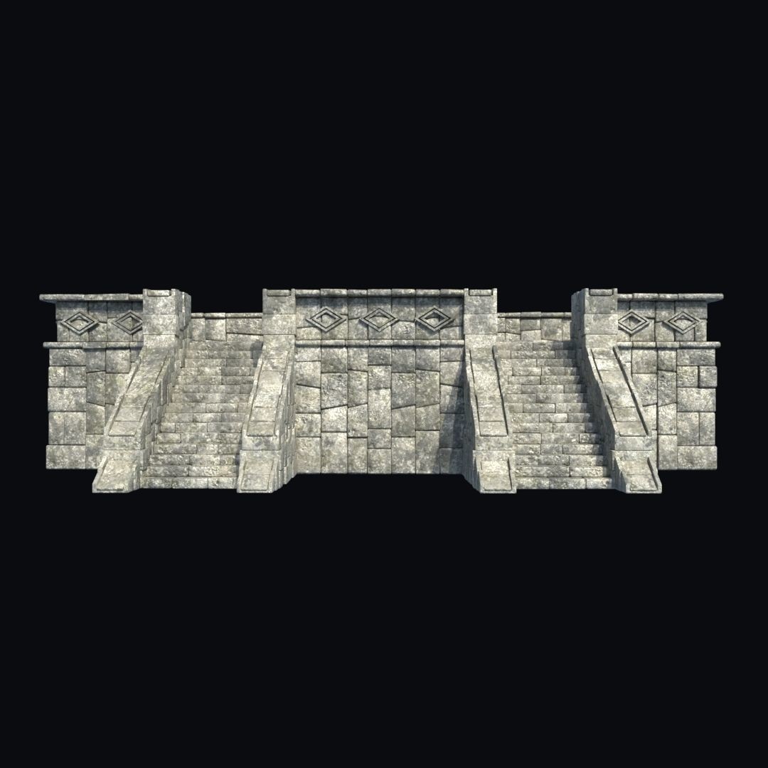 Ancient Aztec Temple 3D Model – Low Poly Game-Ready Asset, FBX, OBJ - View 20