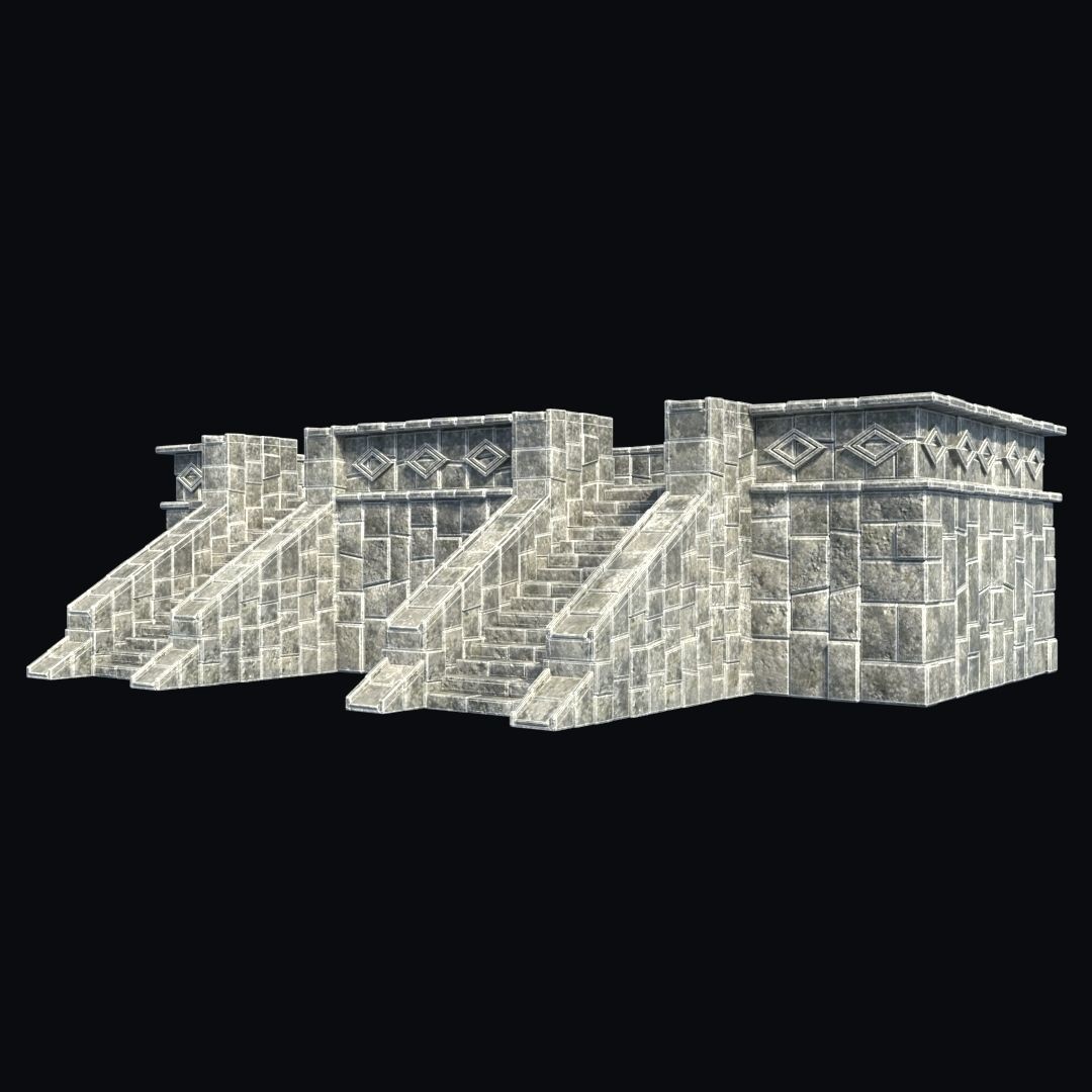Ancient Aztec Temple 3D Model – Low Poly Game-Ready Asset, FBX, OBJ - View 22