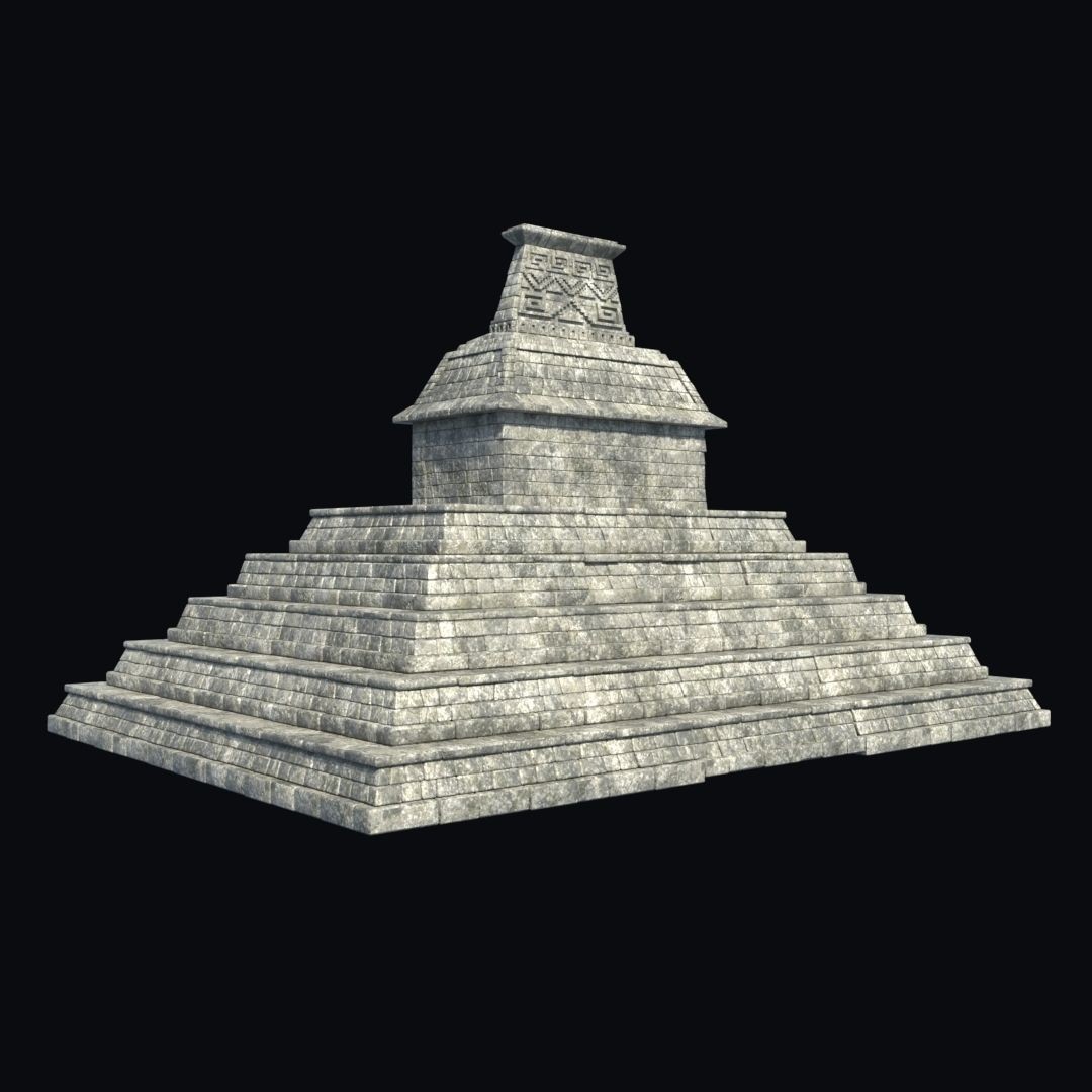 Ancient Aztec Temple 3D Model – Low Poly Game-Ready Asset, FBX, OBJ - View 32