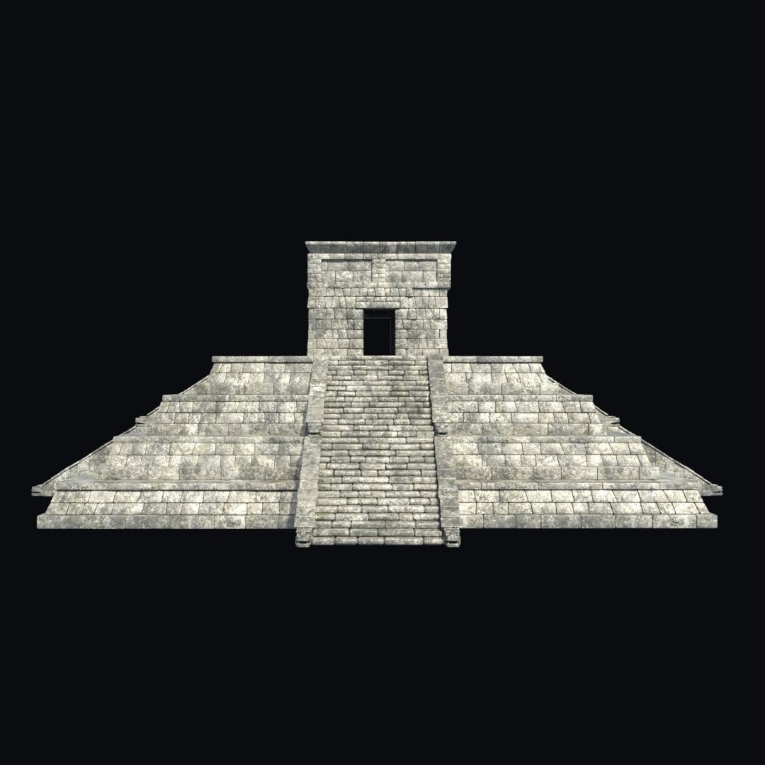 Ancient Aztec Temple 3D Model – Low Poly Game-Ready Asset, FBX, OBJ - View 36