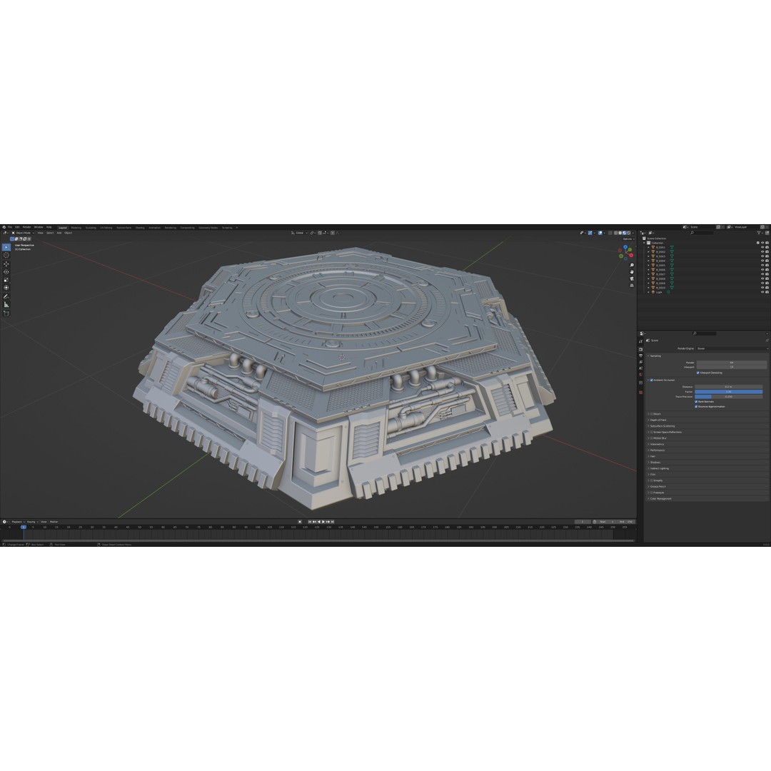 Sci-Fi Mecha Platform Kit 3D Model – Modular Game Asset, FBX, OBJ, Blender - View 16
