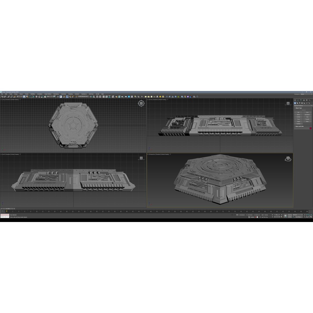 Sci-Fi Mecha Platform Kit 3D Model – Modular Game Asset, FBX, OBJ, Blender - View 22