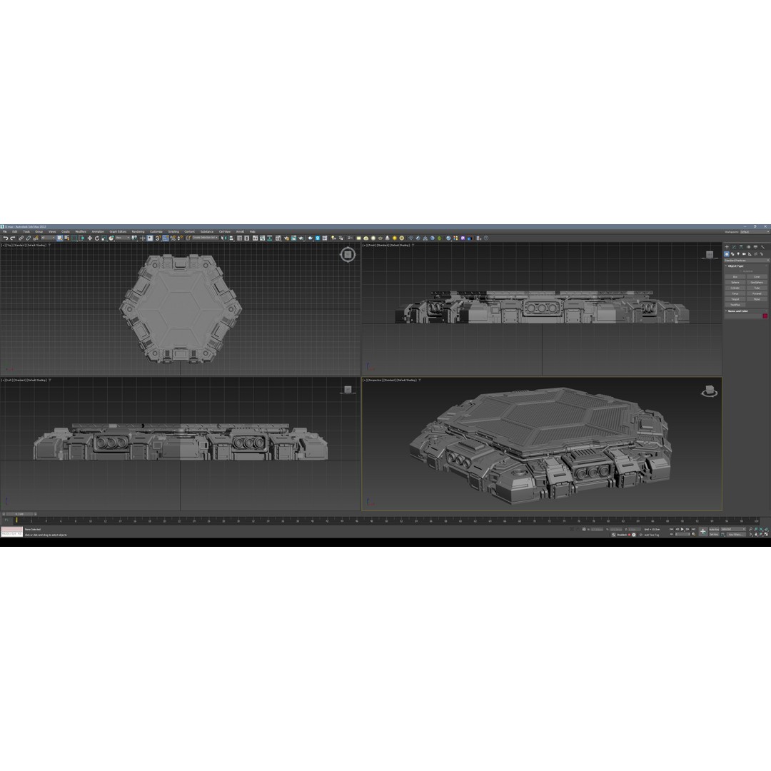 Sci-Fi Mecha Platform Kit 3D Model – Modular Game Asset, FBX, OBJ, Blender - View 24