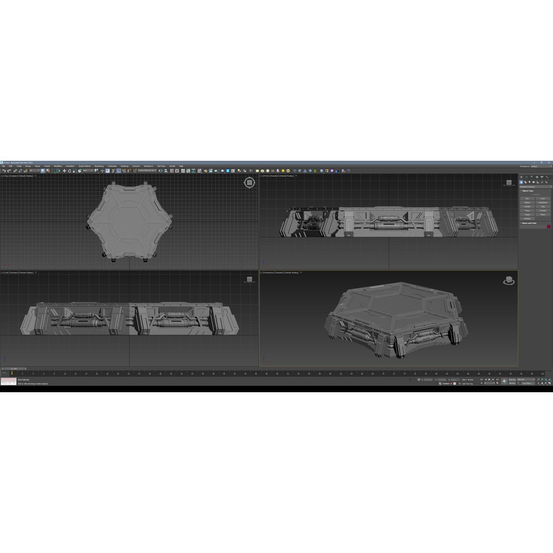 Sci-Fi Mecha Platform Kit 3D Model – Modular Game Asset, FBX, OBJ, Blender - View 25