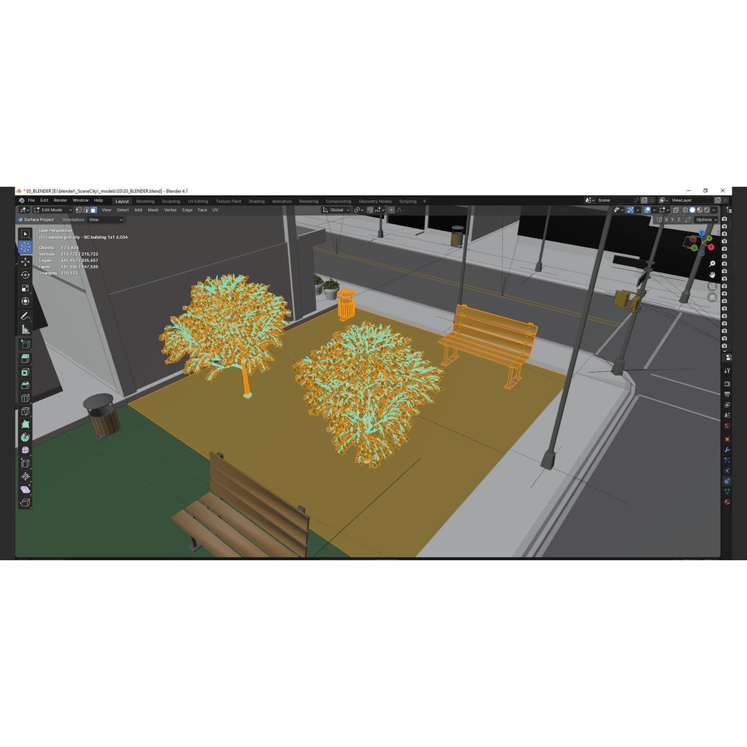 City Downtown Skyscraper 3D Model – Low Poly Urban Asset, FBX - View 22