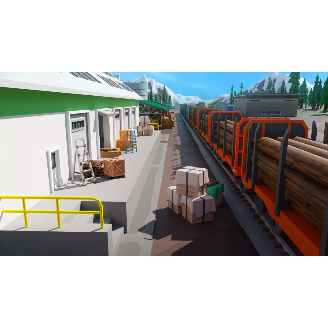 Logging Facility 3D Model – Low Poly Industrial Asset, FBX/Blender - View 11