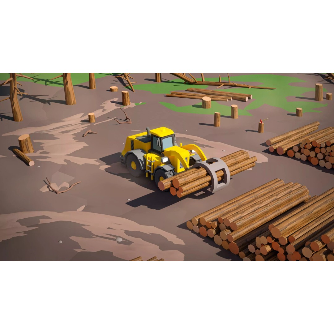 Logging Facility 3D Model – Low Poly Industrial Asset, FBX/Blender - View 12