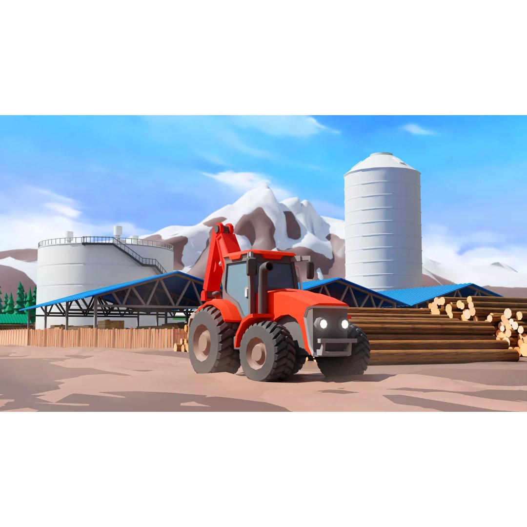 Logging Facility 3D Model – Low Poly Industrial Asset, FBX/Blender - View 13