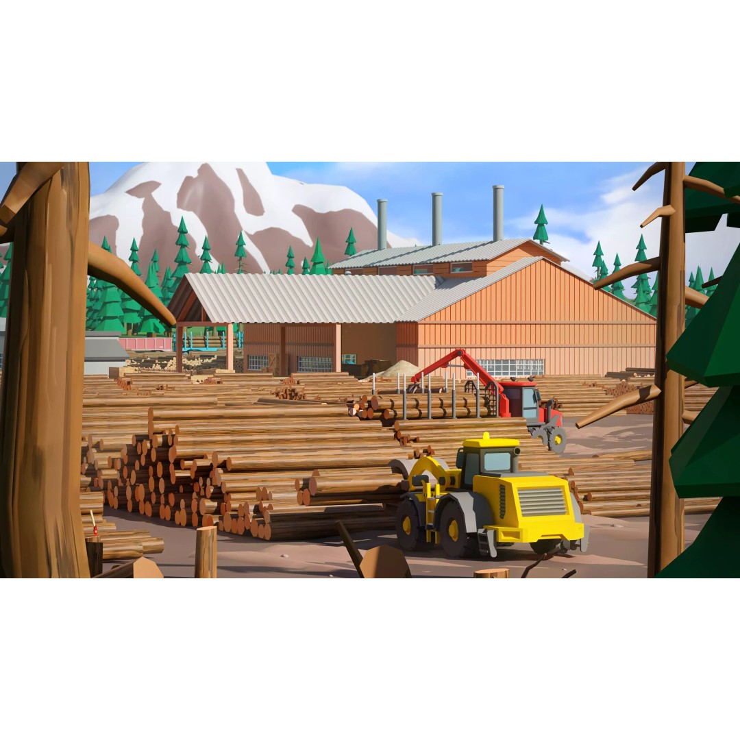 Logging Facility 3D Model – Low Poly Industrial Asset, FBX/Blender - View 17
