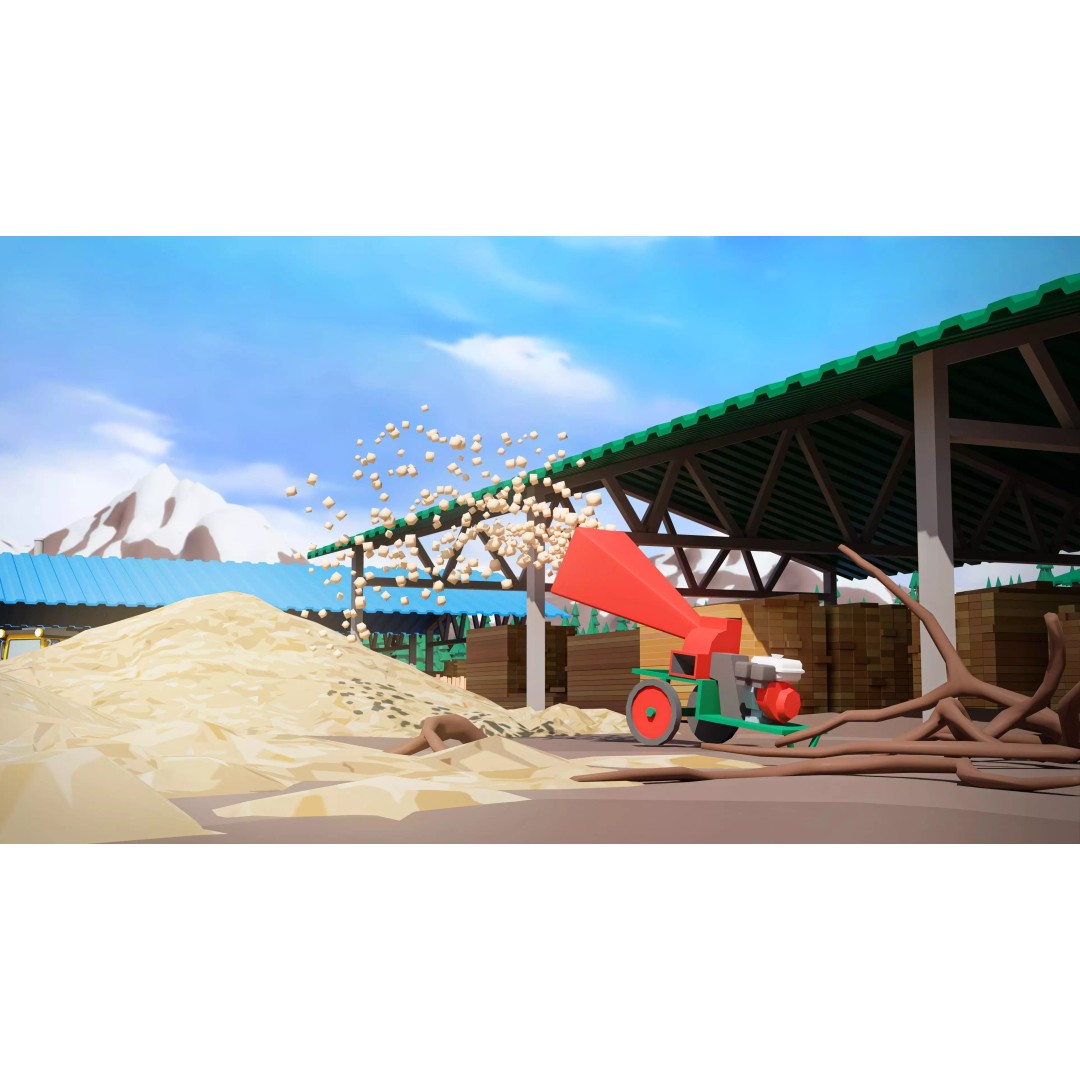 Logging Facility 3D Model – Low Poly Industrial Asset, FBX/Blender - View 20