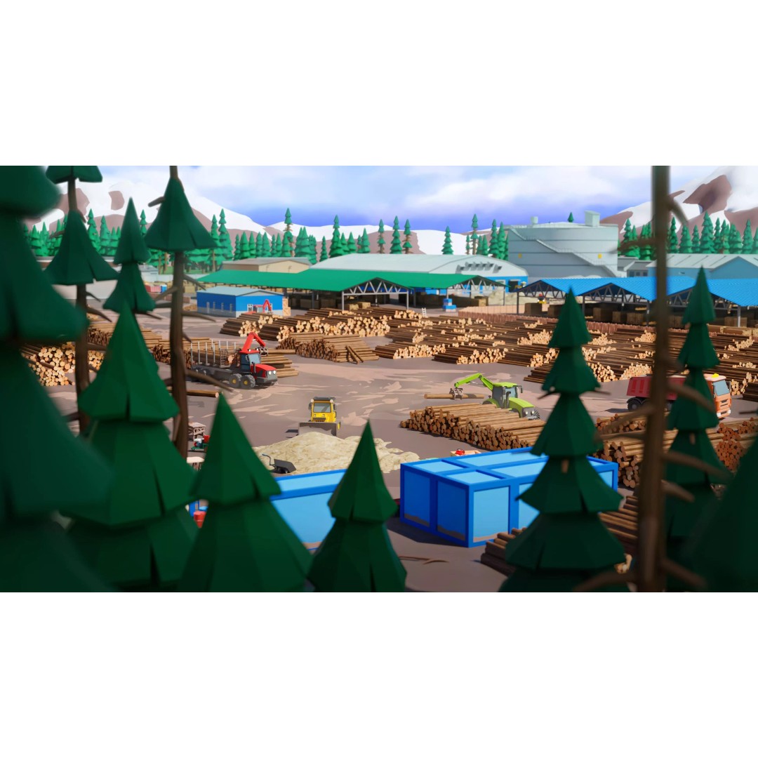 Logging Facility 3D Model – Low Poly Industrial Asset, FBX/Blender - View 23