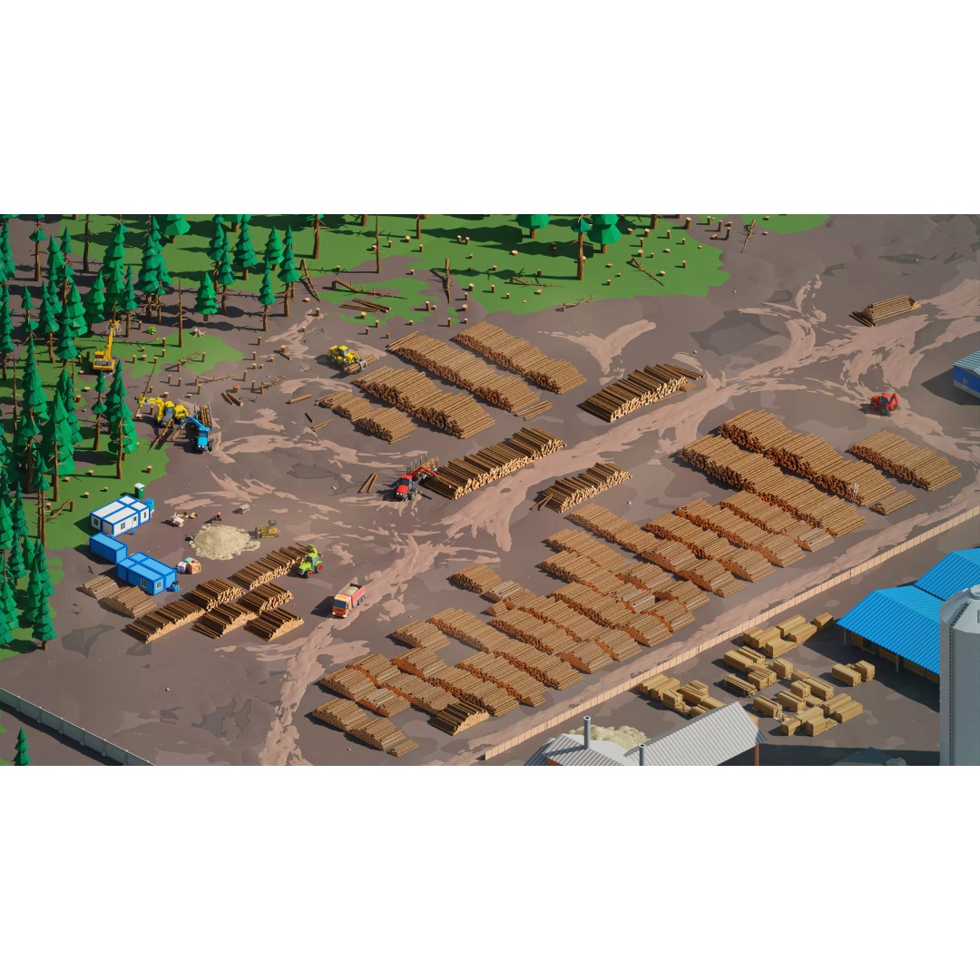 Logging Facility 3D Model – Low Poly Industrial Asset, FBX/Blender - View 29