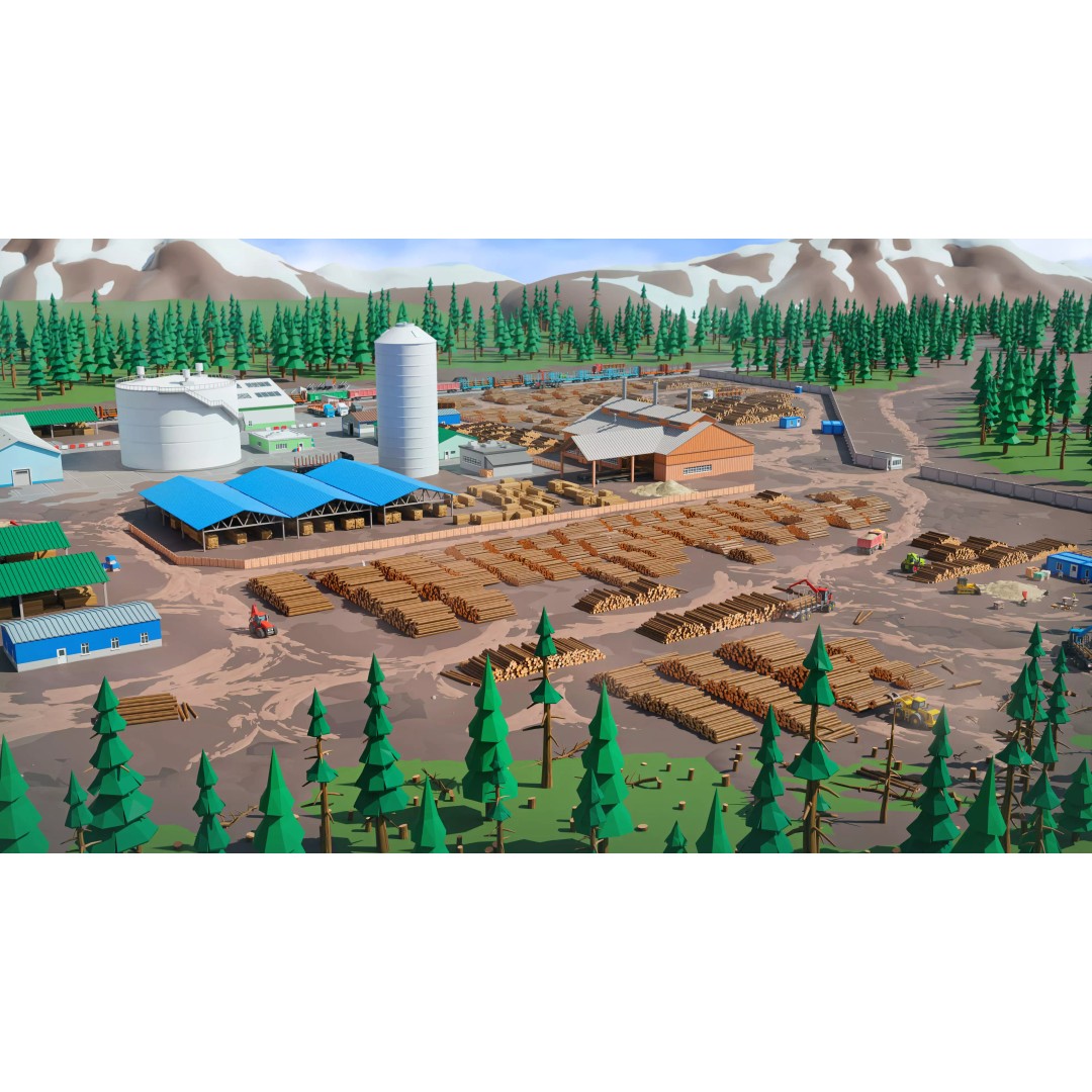 Logging Facility 3D Model – Low Poly Industrial Asset, FBX/Blender - View 37