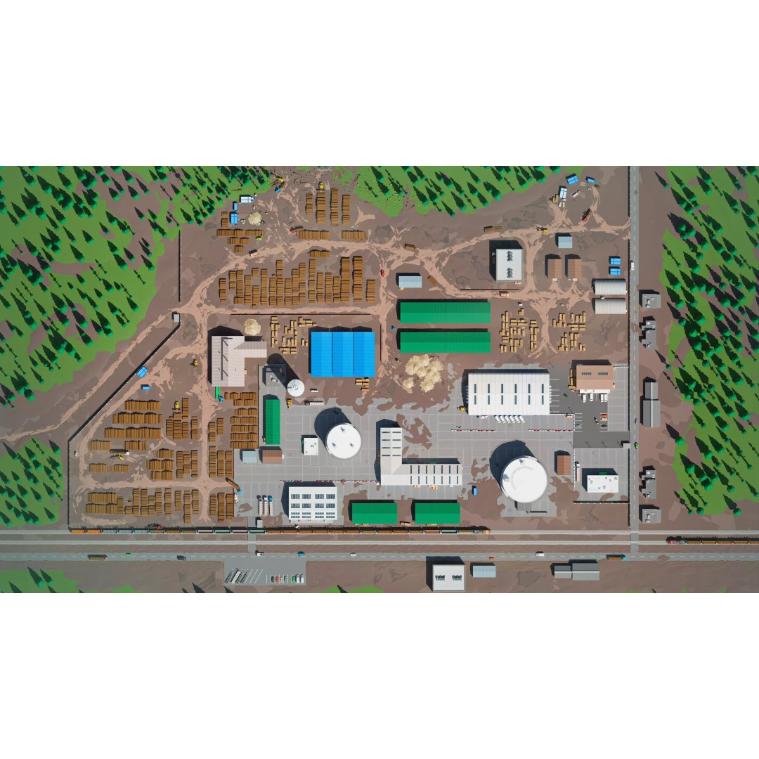 Logging Facility 3D Model – Low Poly Industrial Asset, FBX/Blender - View 38