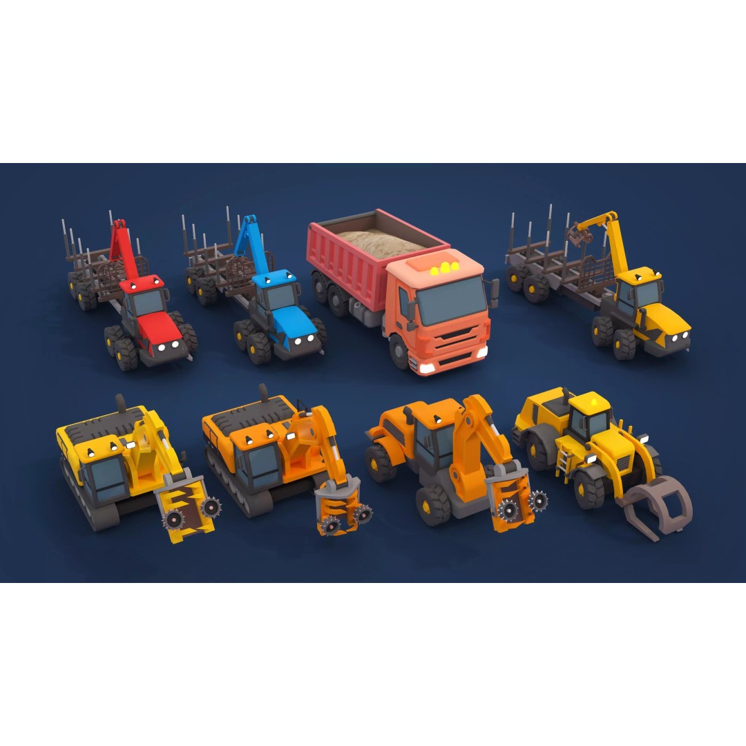 Logging Facility 3D Model – Low Poly Industrial Asset, FBX/Blender - View 44