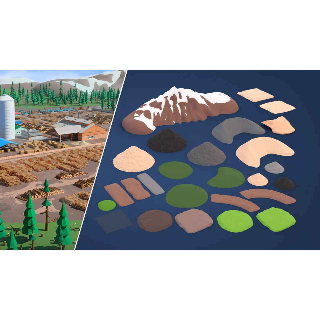 Logging Facility 3D Model – Low Poly Industrial Asset, FBX/Blender - View 47