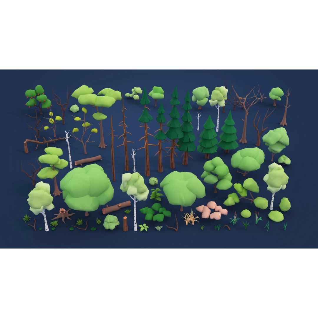 Logging Facility 3D Model – Low Poly Industrial Asset, FBX/Blender - View 49