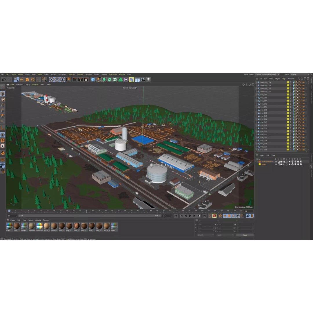 Logging Facility 3D Model – Low Poly Industrial Asset, FBX/Blender - View 51