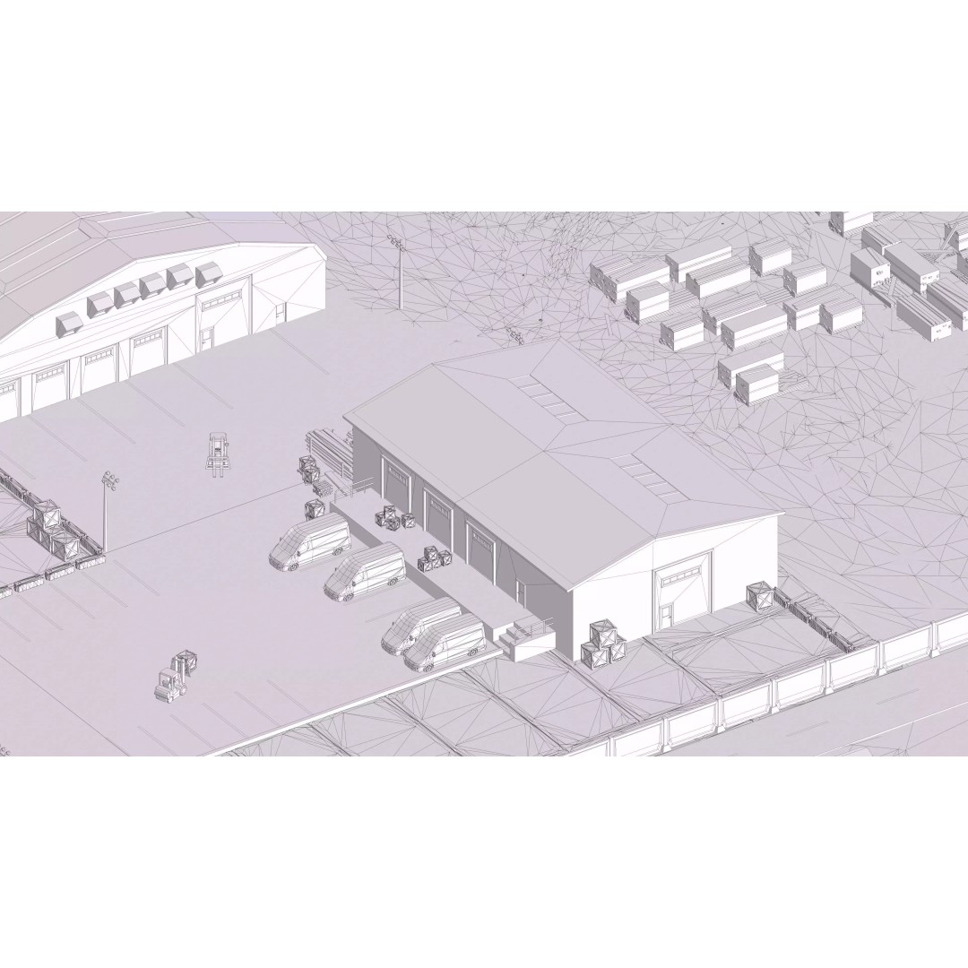 Logging Facility 3D Model – Low Poly Industrial Asset, FBX/Blender - View 53