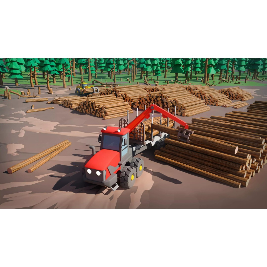 Logging Facility 3D Model – Low Poly Industrial Asset, FBX/Blender - View 7