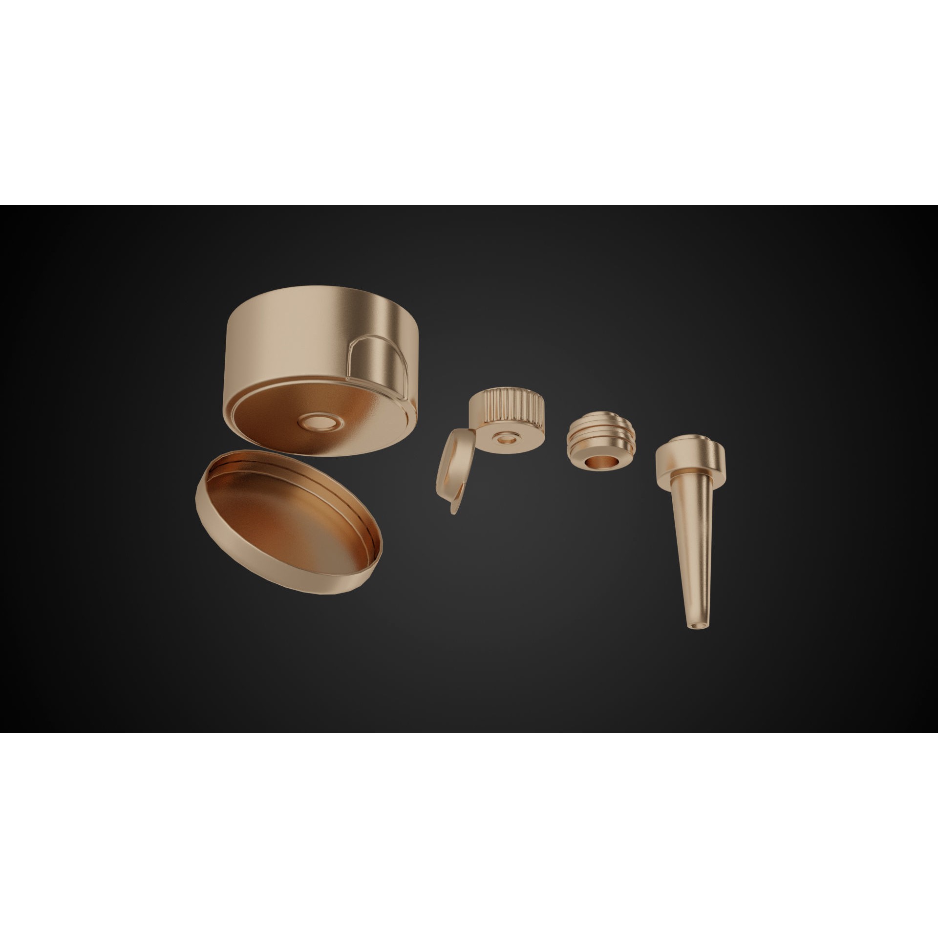 Tube Container - Low-Poly Game-Ready 3D Model