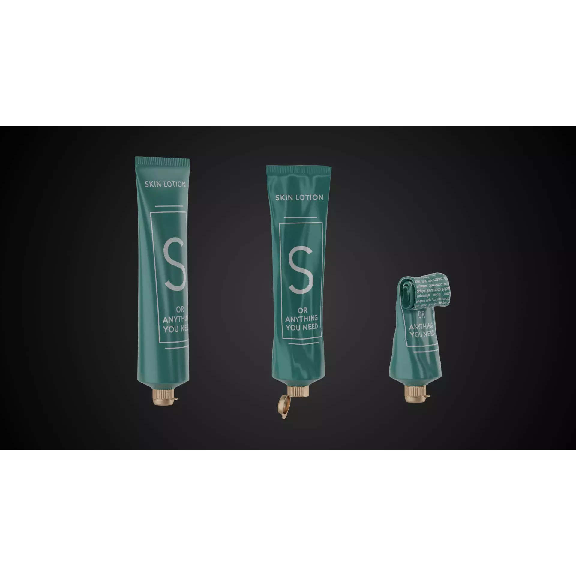 Tube Container - Low-Poly Game-Ready 3D Model - View 2