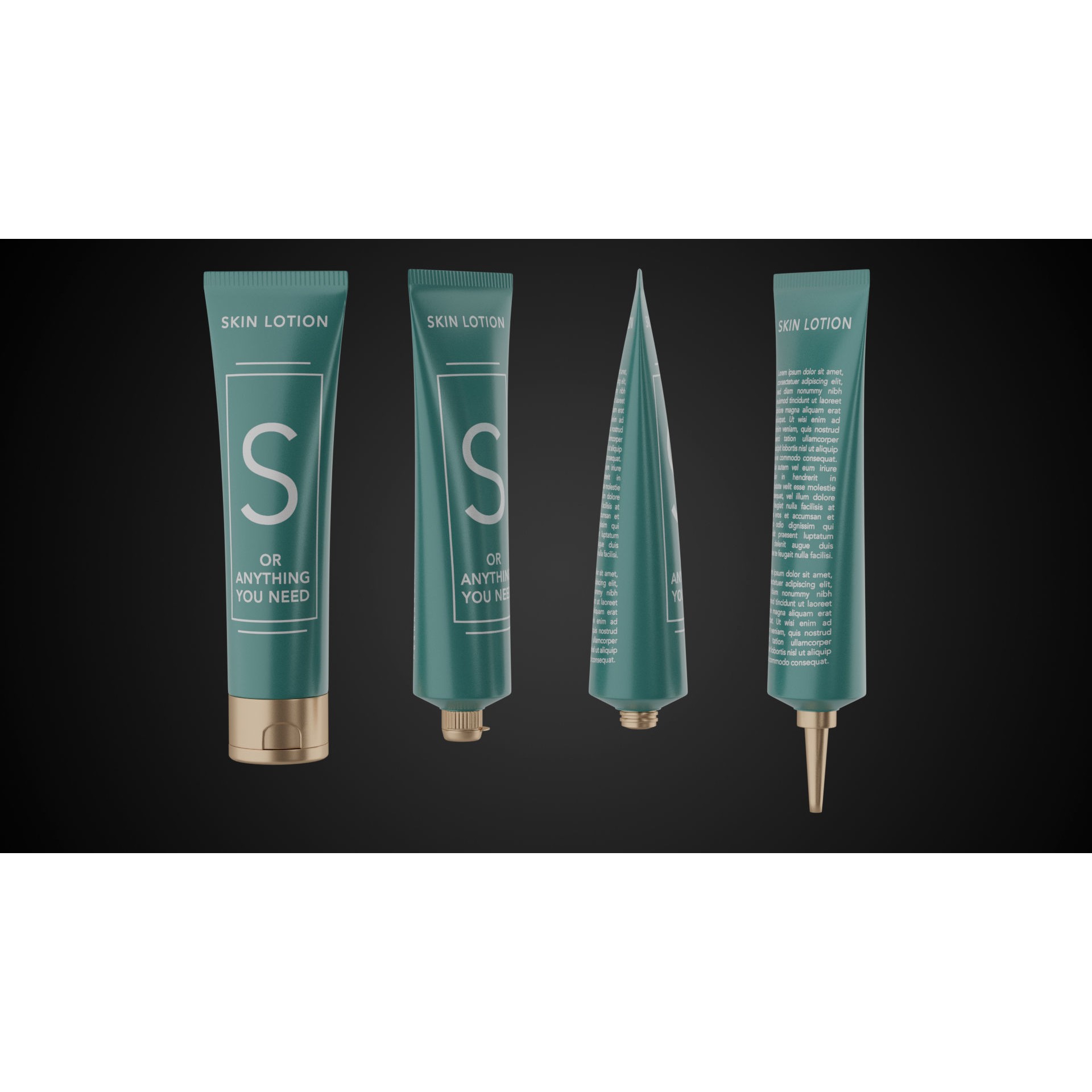 Tube Container - Low-Poly Game-Ready 3D Model - View 3