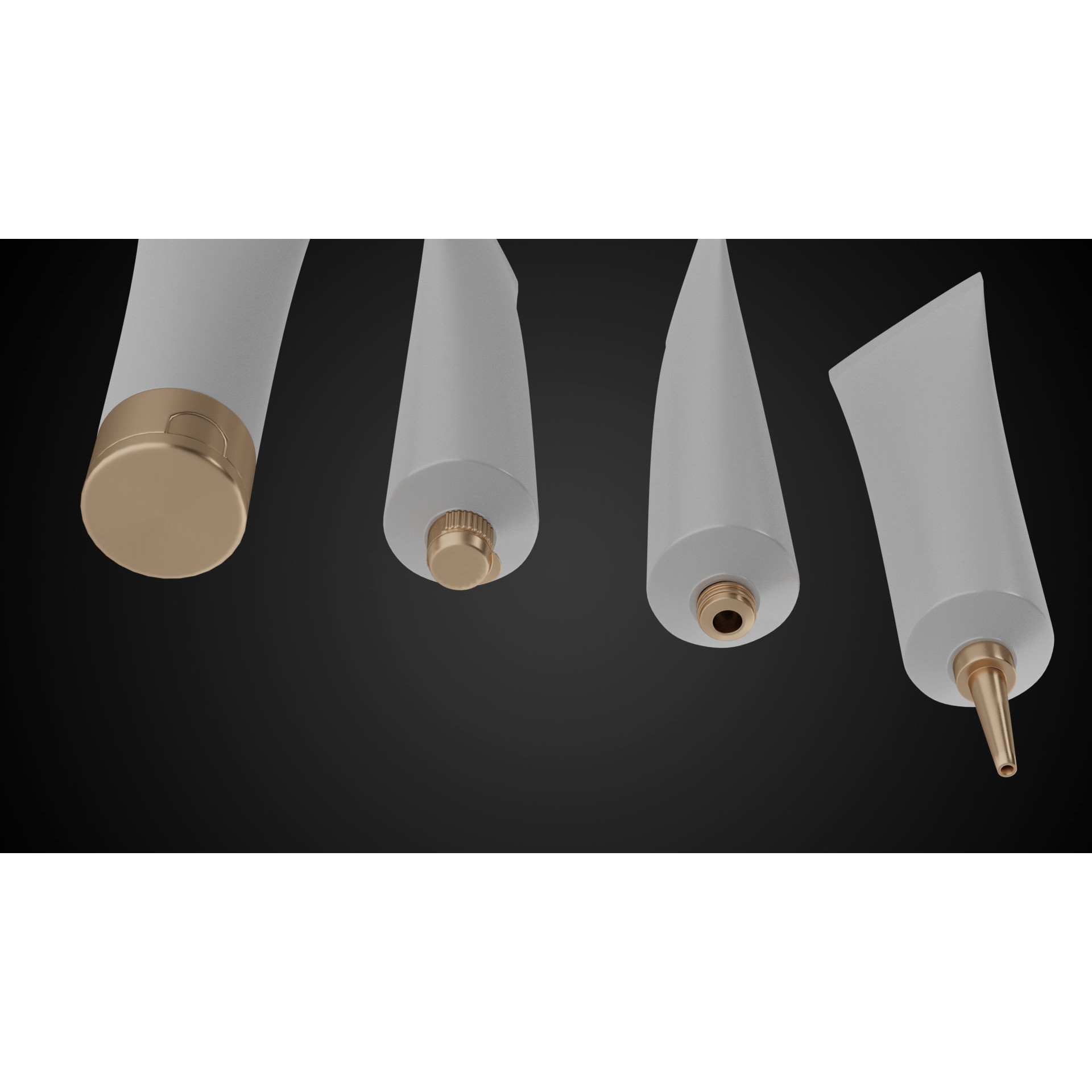 Tube Container - Low-Poly Game-Ready 3D Model - View 6