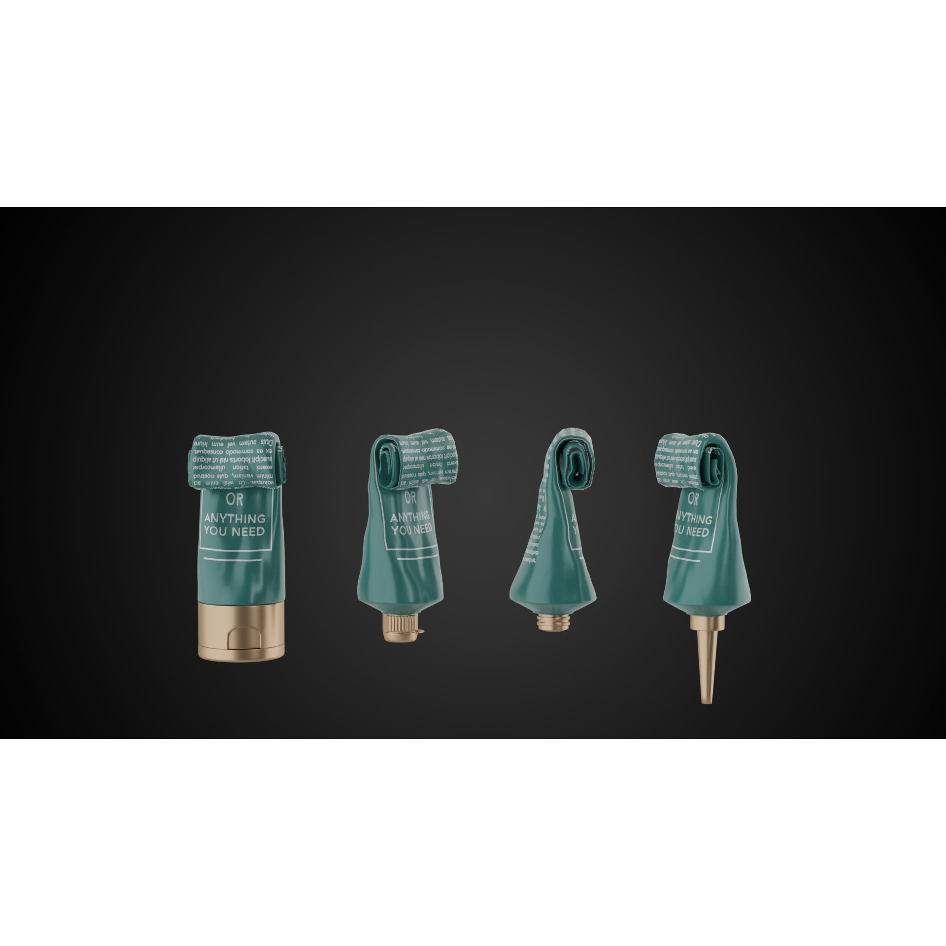 Tube Container - Low-Poly Game-Ready 3D Model - View 7