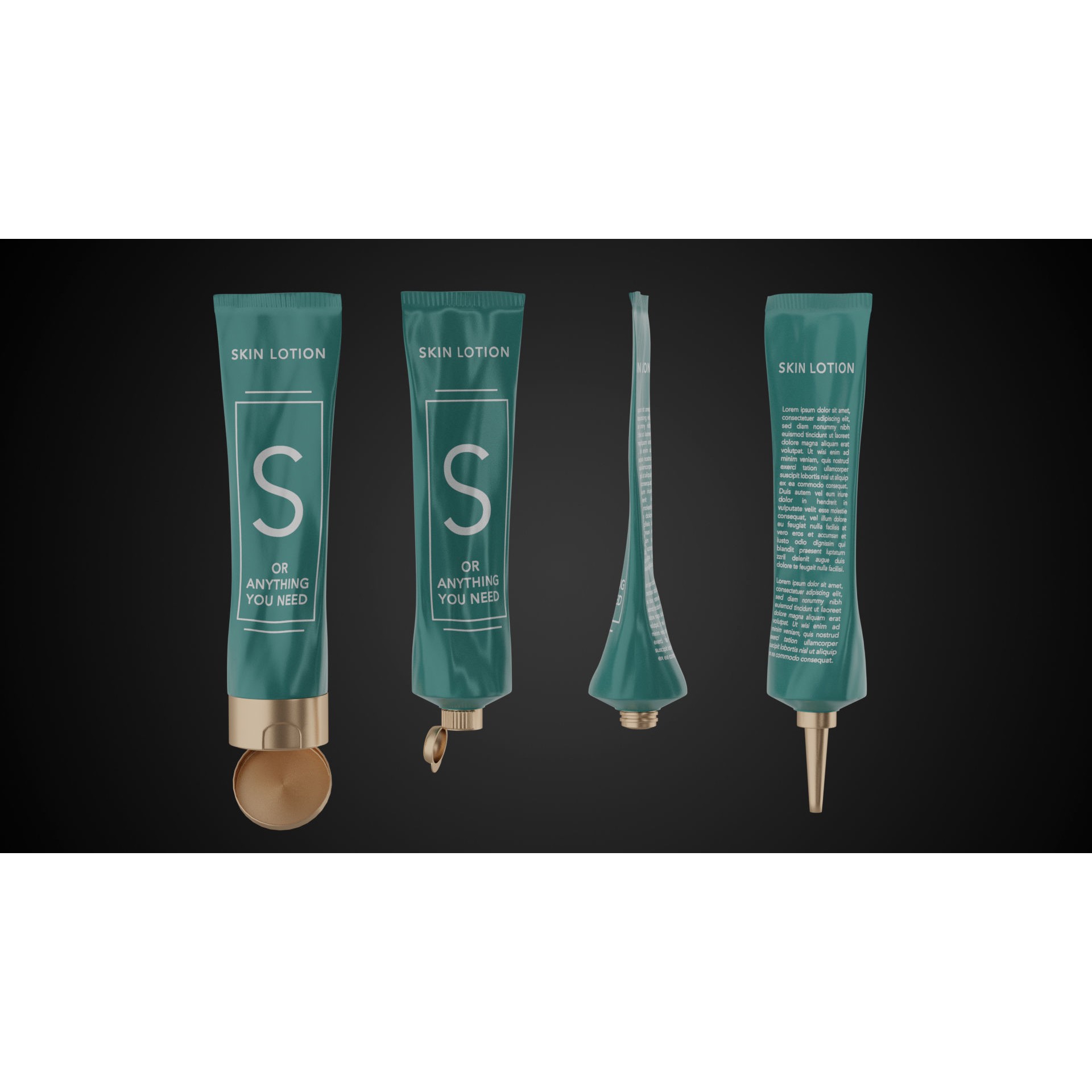 Tube Container - Low-Poly Game-Ready 3D Model - View 9