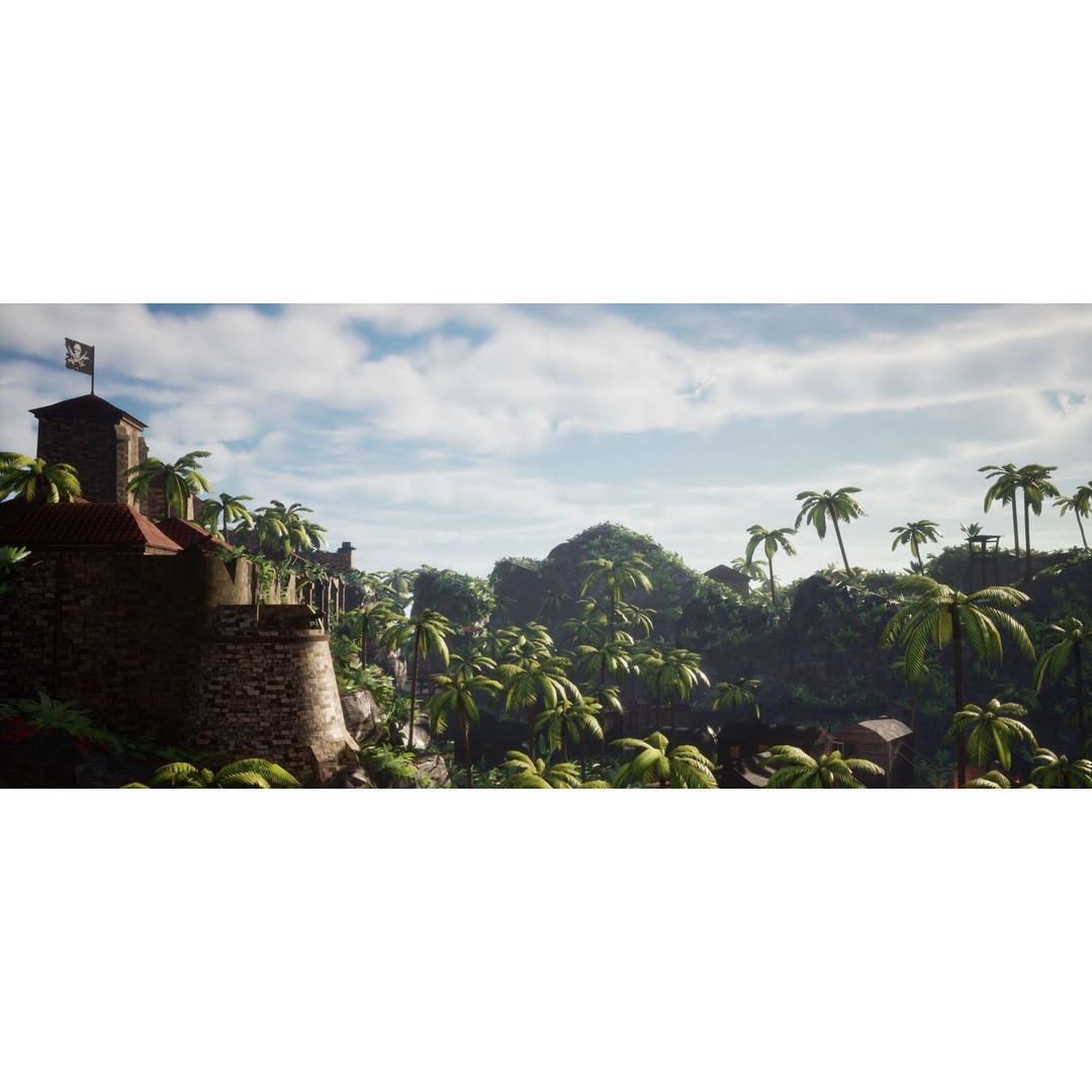 Modular Pirate Island 3D Model – Low Poly Game Asset, FBX & Unreal Engine