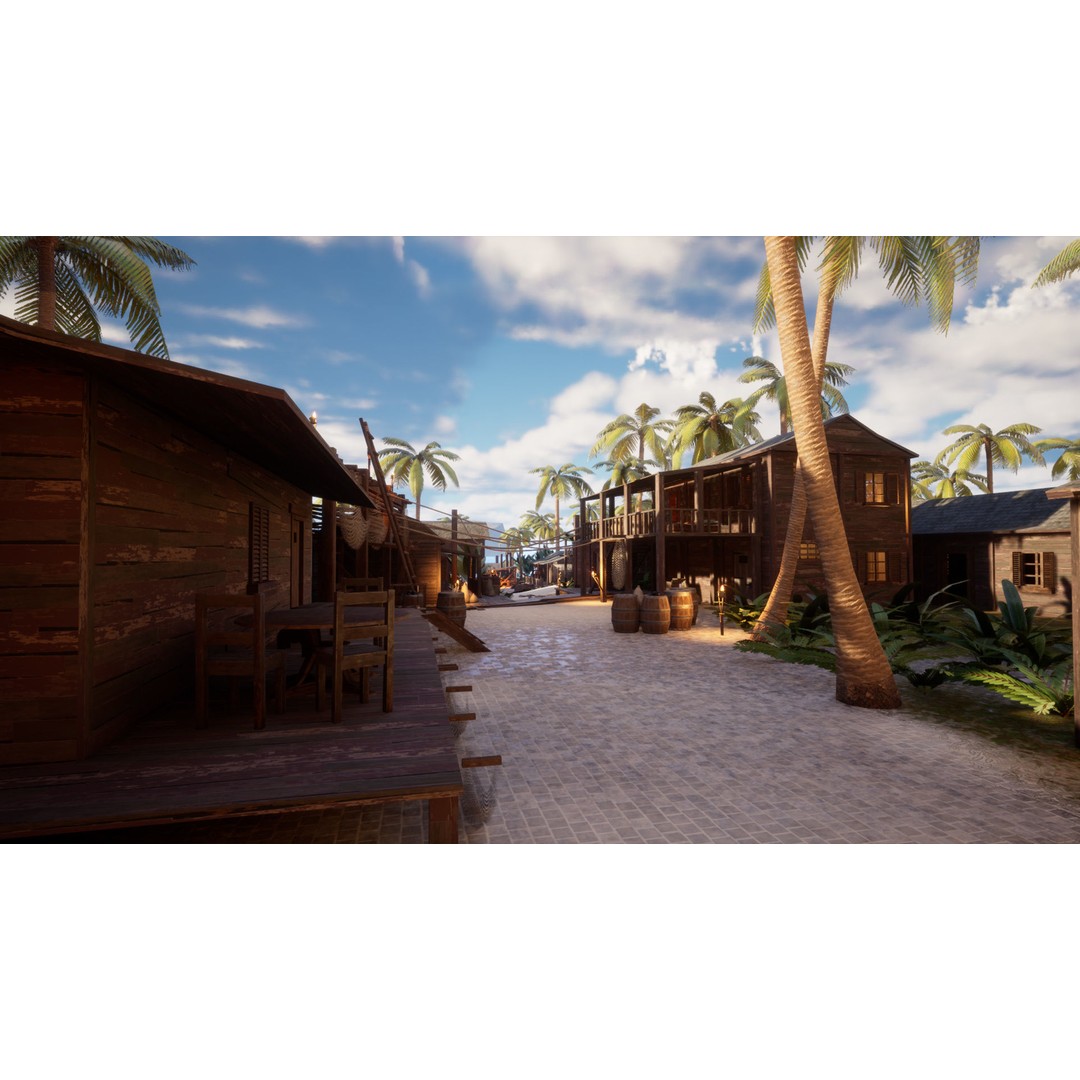 Modular Pirate Island 3D Model – Low Poly Game Asset, FBX & Unreal Engine - View 16