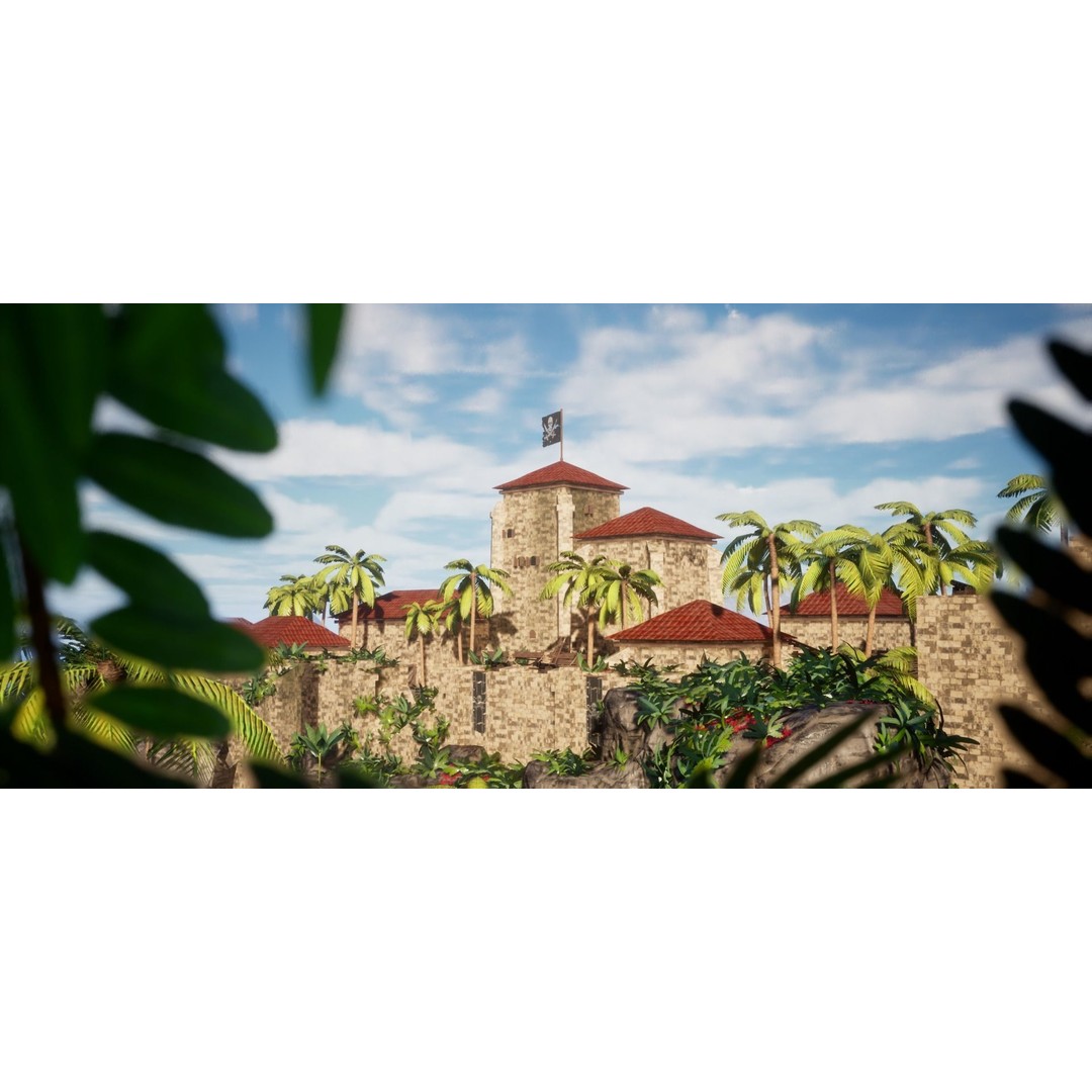 Modular Pirate Island 3D Model – Low Poly Game Asset, FBX & Unreal Engine - View 21