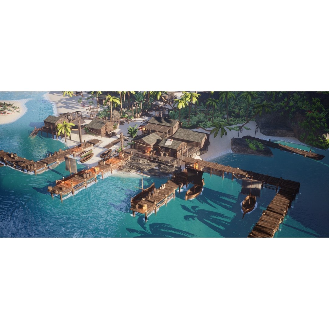 Modular Pirate Island 3D Model – Low Poly Game Asset, FBX & Unreal Engine - View 3