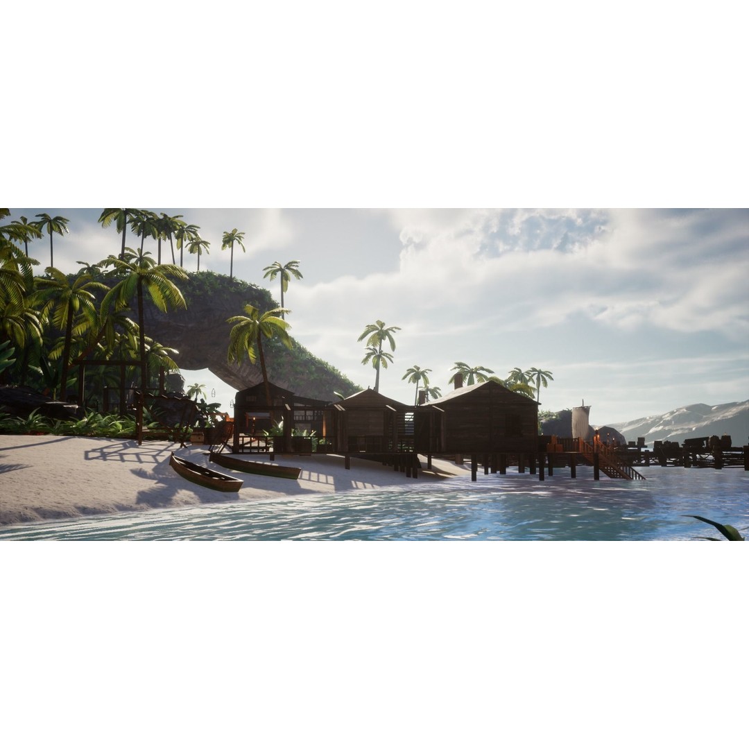 Modular Pirate Island 3D Model – Low Poly Game Asset, FBX & Unreal Engine - View 30