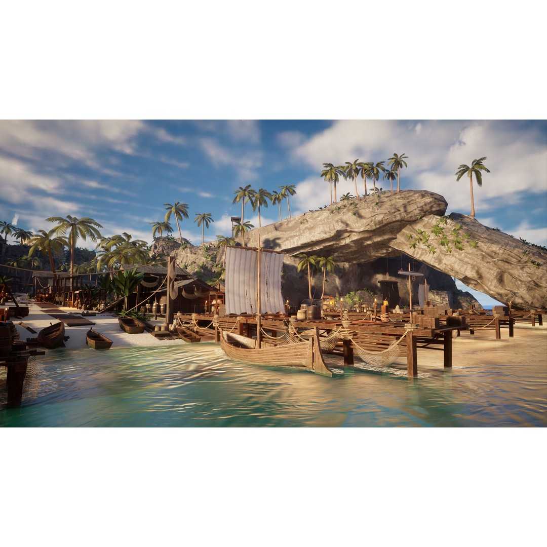 Modular Pirate Island 3D Model – Low Poly Game Asset, FBX & Unreal Engine - View 4