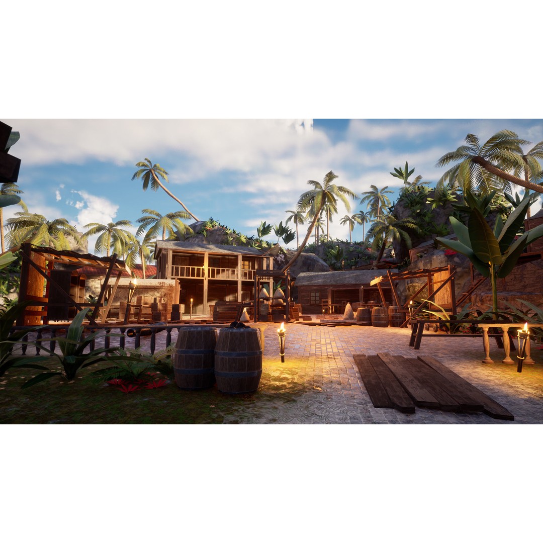 Modular Pirate Island 3D Model – Low Poly Game Asset, FBX & Unreal Engine - View 9