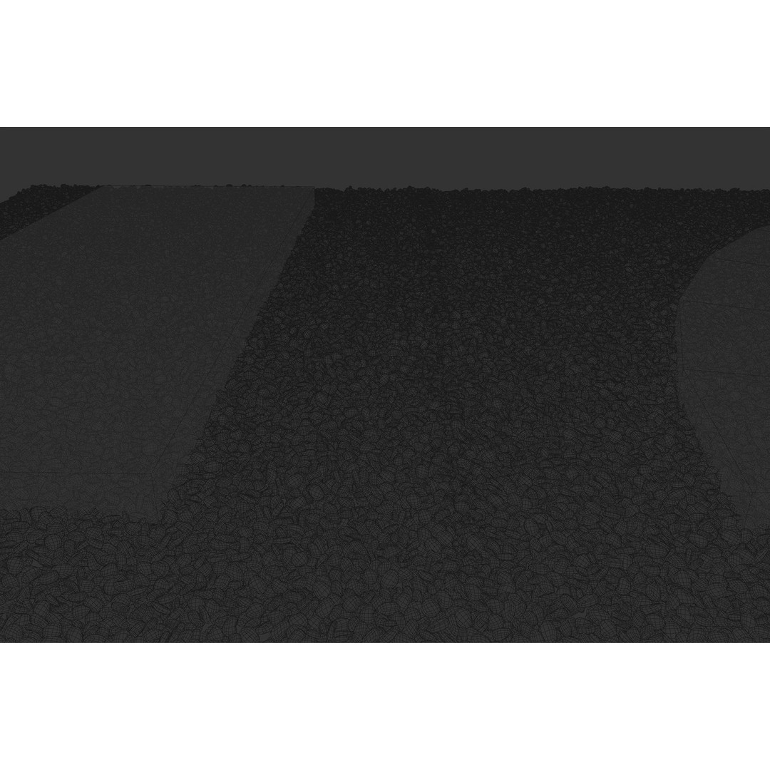 Adjustable Gravel Beds 3D Model – Customizable Landscape Asset for Cinema 4D