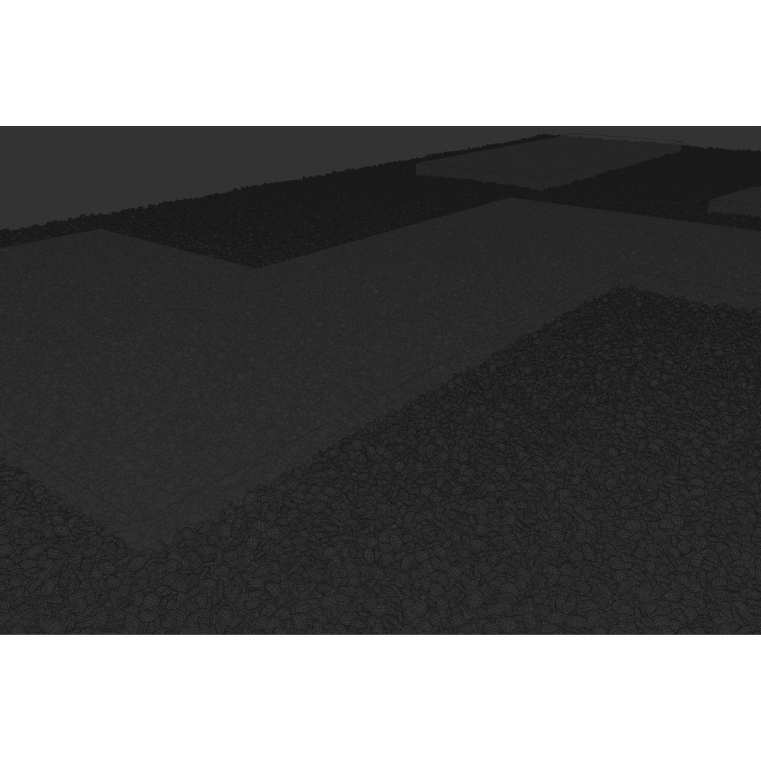 Adjustable Gravel Beds 3D Model – Customizable Landscape Asset for Cinema 4D - View 4