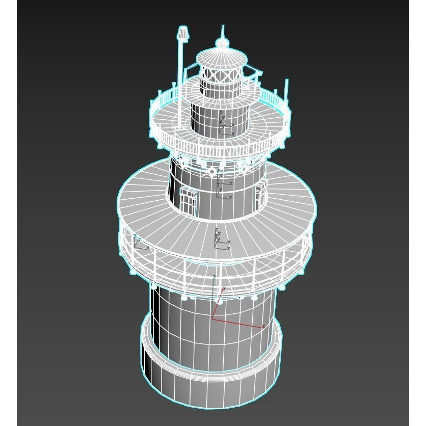 Old Lighthouse 3D Model – Realistic PBR Game Asset, FBX & OBJ - View 10