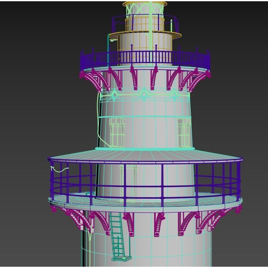 Old Lighthouse 3D Model – Realistic PBR Game Asset, FBX & OBJ - View 11