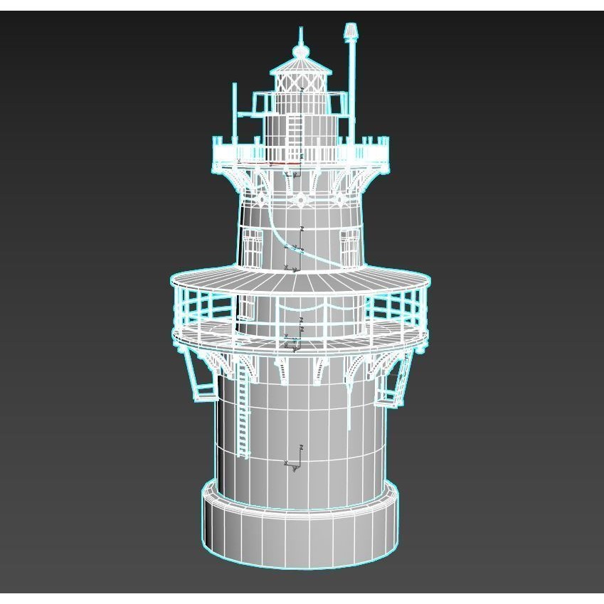 Old Lighthouse 3D Model – Realistic PBR Game Asset, FBX & OBJ - View 9