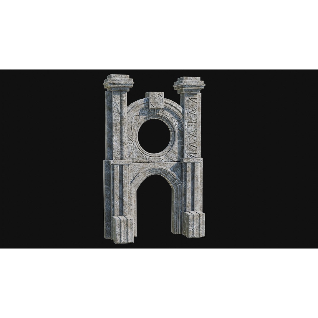 Stone Portal Gate 3D Model – Low Poly Game-Ready Asset, FBX & OBJ - View 19